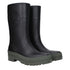 Christian Dior Rain Boots Black Rubber Cotton Ankle Boots for Women